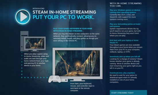 Steam In-Home Streaming – играй даже на слабом ПК у телевизора