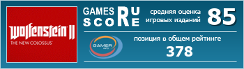 ruScore рейтинг игры Wolfenstein II: The New Colossus