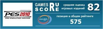 ruScore рейтинг игры Pro Evolution Soccer 2010
