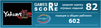 ruScore рейтинг игры Yakuza: Kiwami 2