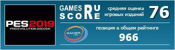 ruScore рейтинг игры Pro Evolution Soccer 2019