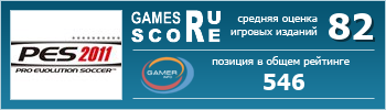 ruScore рейтинг игры Pro Evolution Soccer 2011
