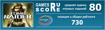 ruScore рейтинг игры Tomb Raider: Underworld