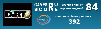 ruScore рейтинг игры DiRT 3