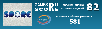 ruScore рейтинг игры Spore