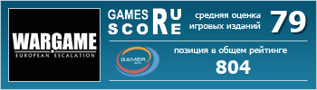 ruScore рейтинг игры Wargame: European Escalation (Wargame: Европа в огне)