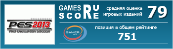 ruScore рейтинг игры Pro Evolution Soccer 2013 (World Soccer Winning Eleven 2013)
