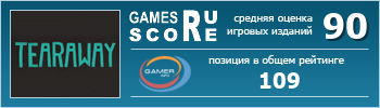 ruScore рейтинг игры Tearaway (Сорванец)
