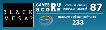 ruScore рейтинг игры Black Mesa (Half-Life: Source)