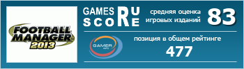 ruScore рейтинг игры Football Manager 2013