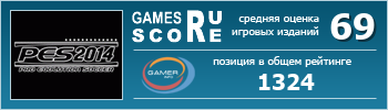 ruScore рейтинг игры Pro Evolution Soccer 2014 (WORLD SOCCER Winning Eleven 2014)