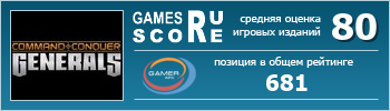 ruScore рейтинг игры Command & Conquer: Generals