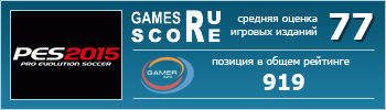 ruScore рейтинг игры Pro Evolution Soccer 2015