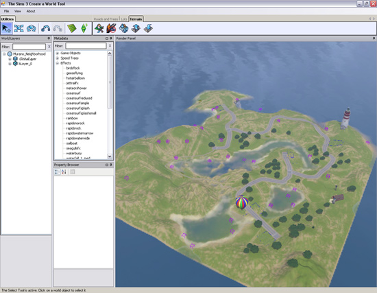 The Sims 3 Create a World Tool