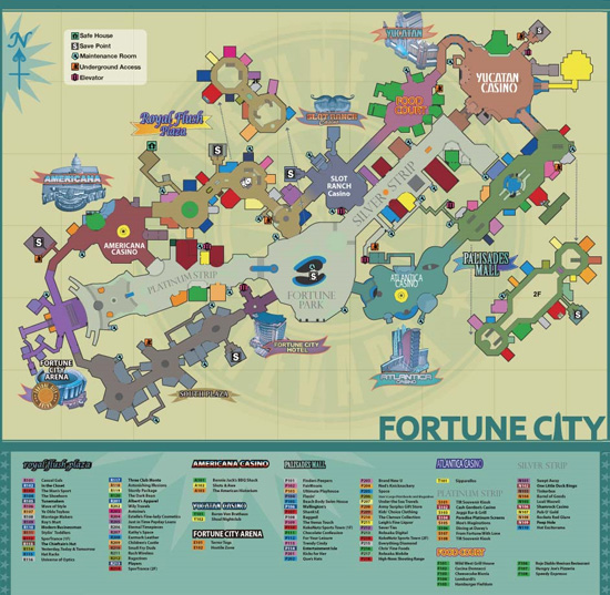 Карта Fortune City из Dead Rising 2