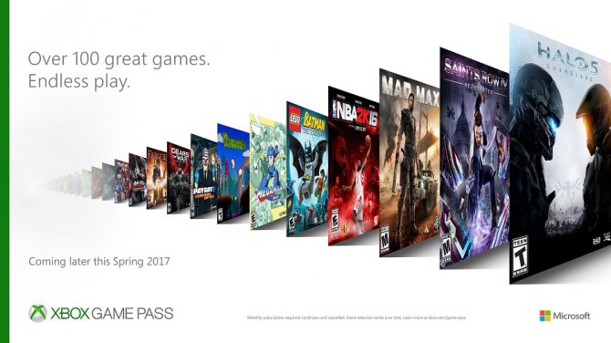Компания Microsoft представила сервис подписки Xbox Game Pass